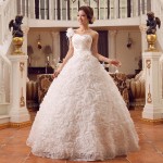 Champagne V Neck Lace Wedding Dresses with Detachable Train Backless Bridal Gown